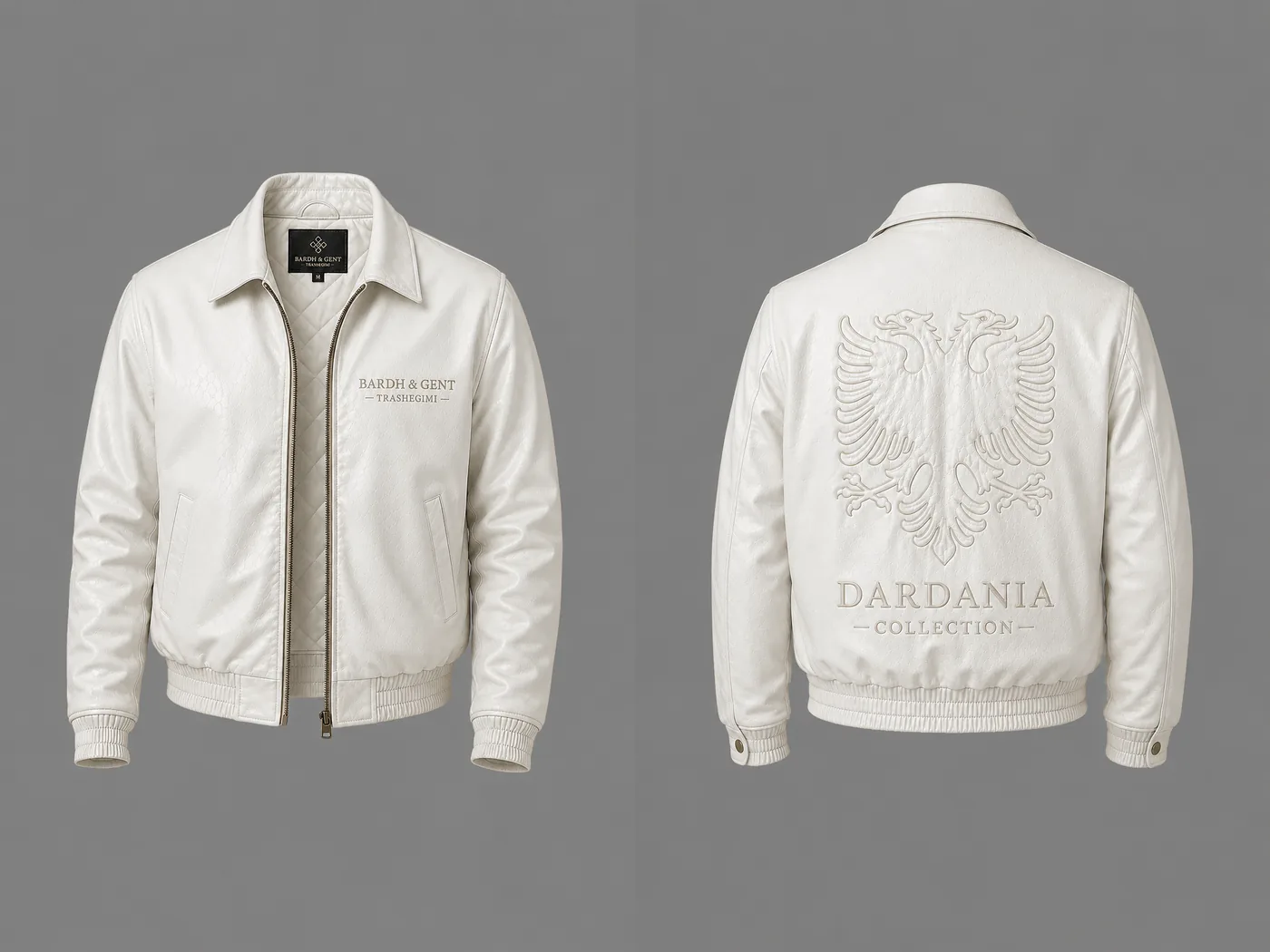 Dardania Leather in Bardh — front and back