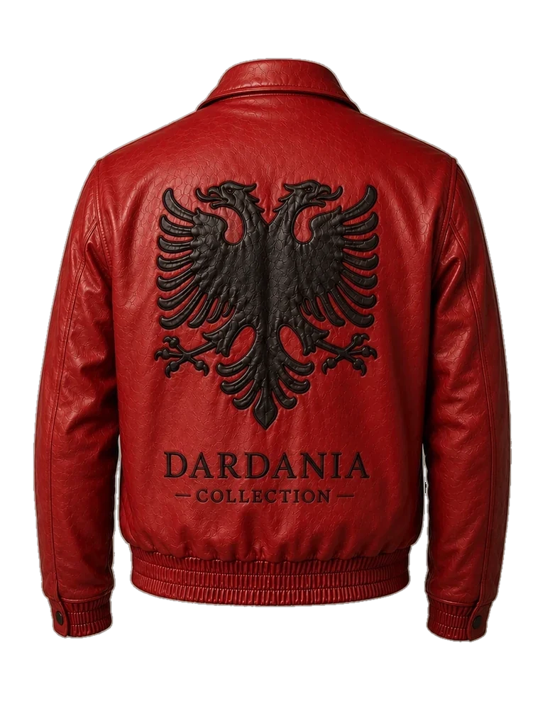 Dardania Leather in Kuq, back view