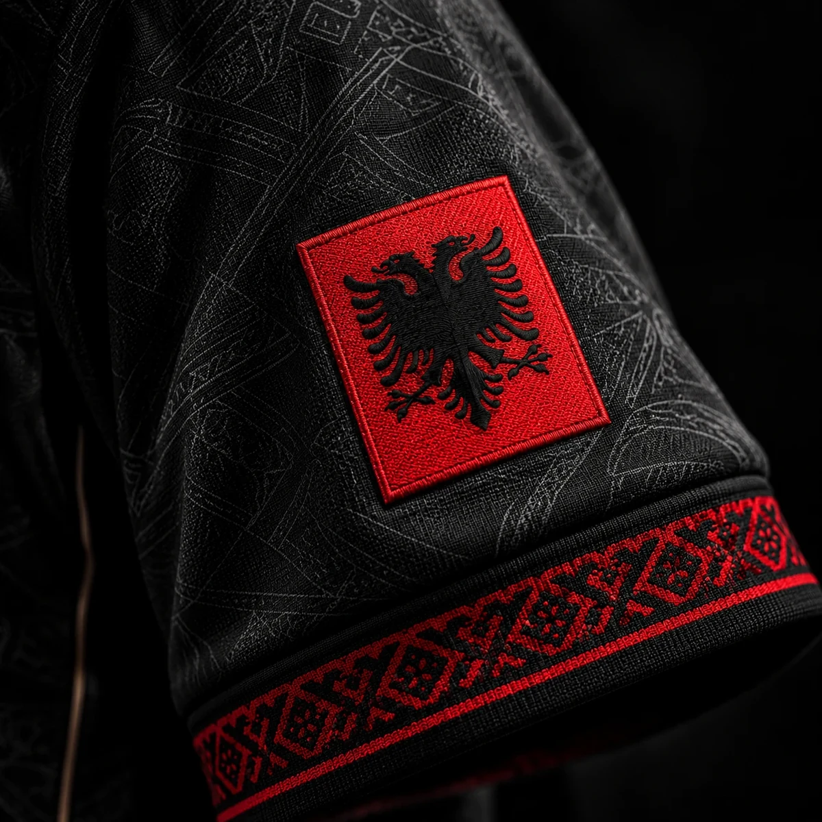 B&G football shirt — flag patch on the sleeve