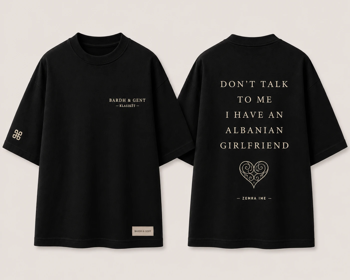 Albanian Girlfriend Tee — front and back