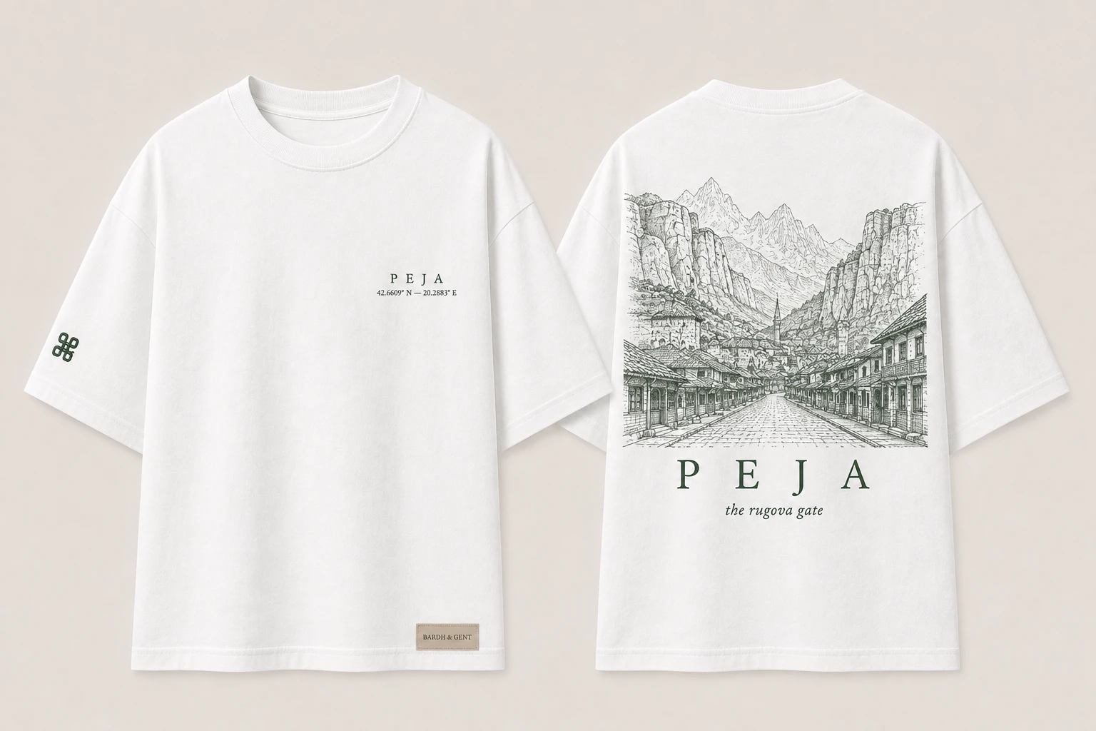 Peja City Tee — front and back print