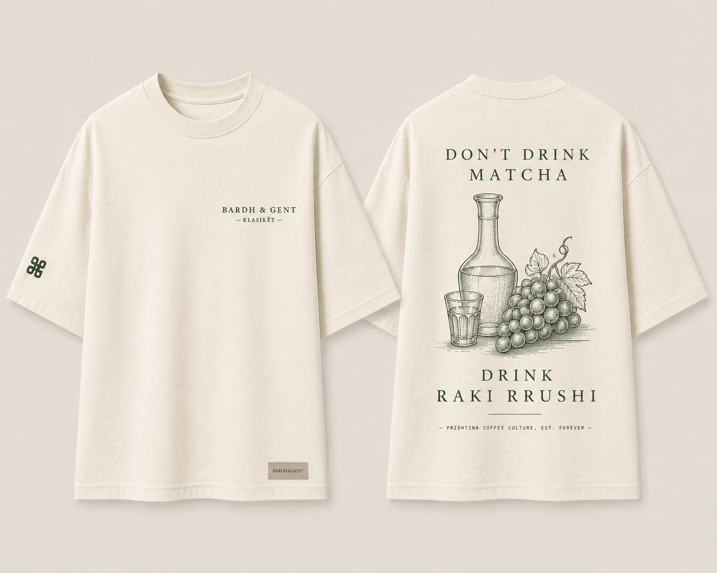 Raki Rrushi Tee — front and back