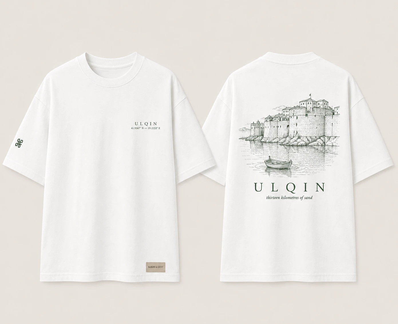 Ulqin City Tee — front and back print